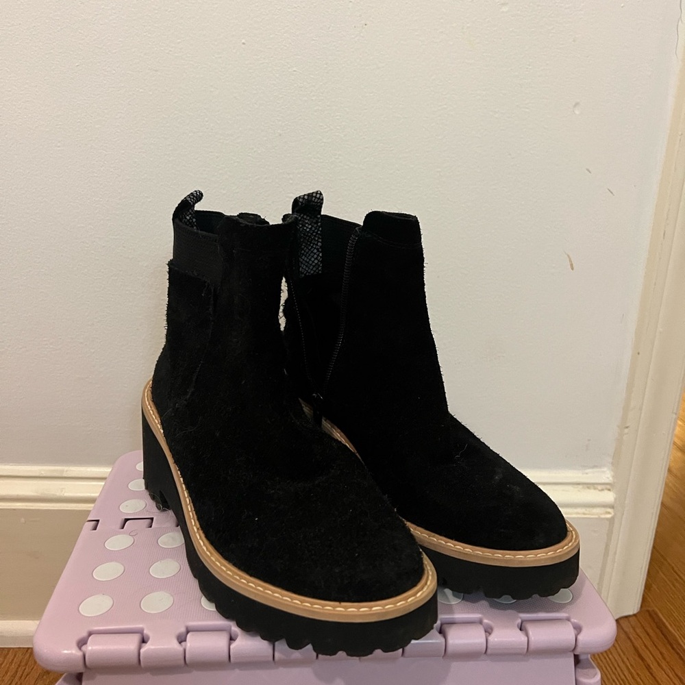 Vaneli Black Ankle Booties